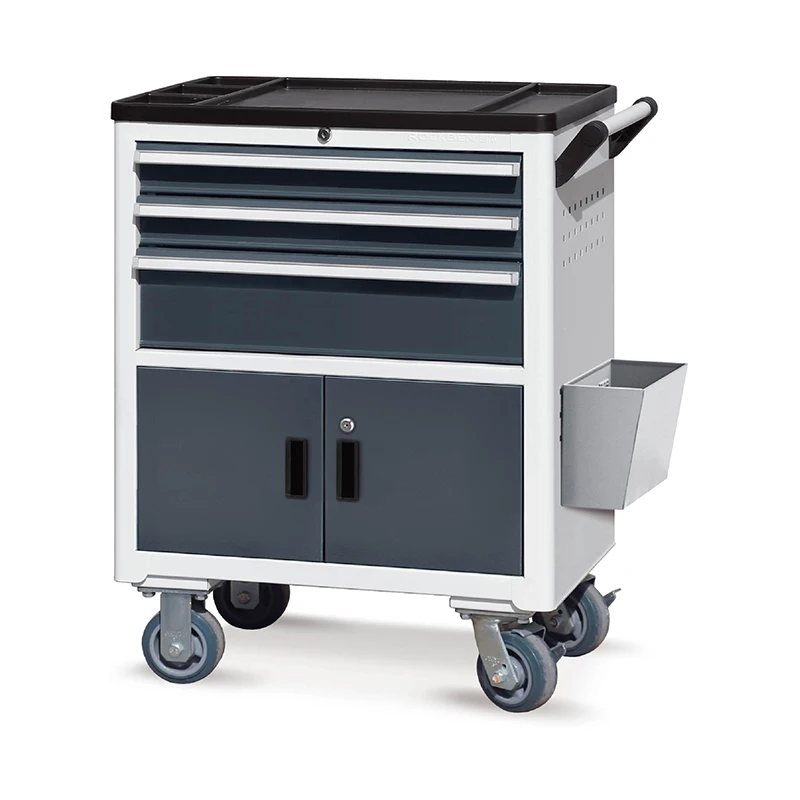 Tools Trolley For Workshop - 3 Çekmeceli Çift Kapılı Mobil Çelik