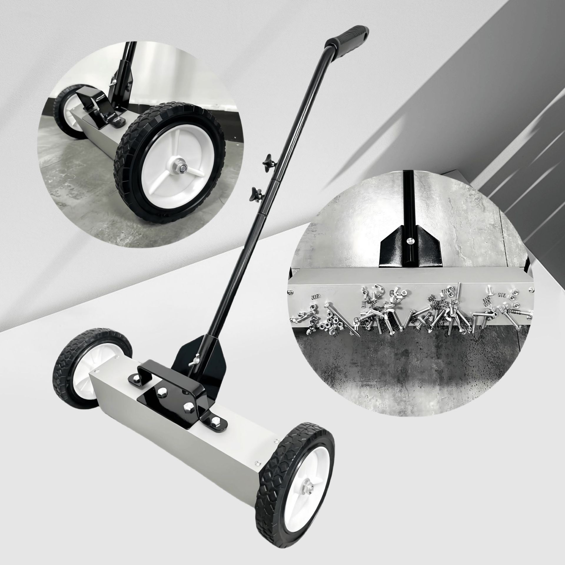 Workshop Cleaning Tools - Manyetik Toplama Aracı El Itme Tekerlekli